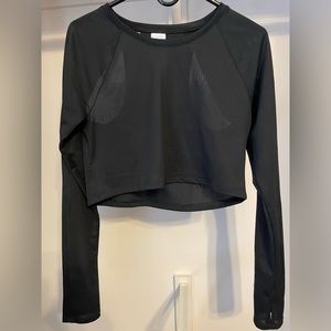 GYMSHARK Sheer Long Sleeved Crop S